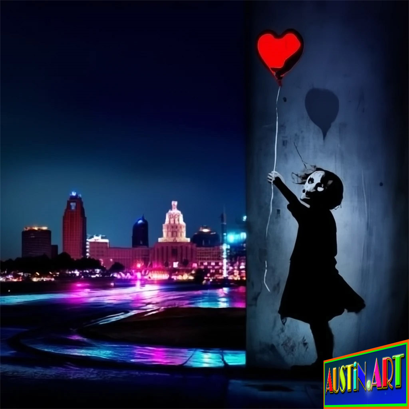 During Halloween Night in Austin Downtown...